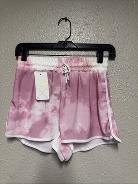 Yuna Pink Tie-Dye Athletic Shorts for Women
